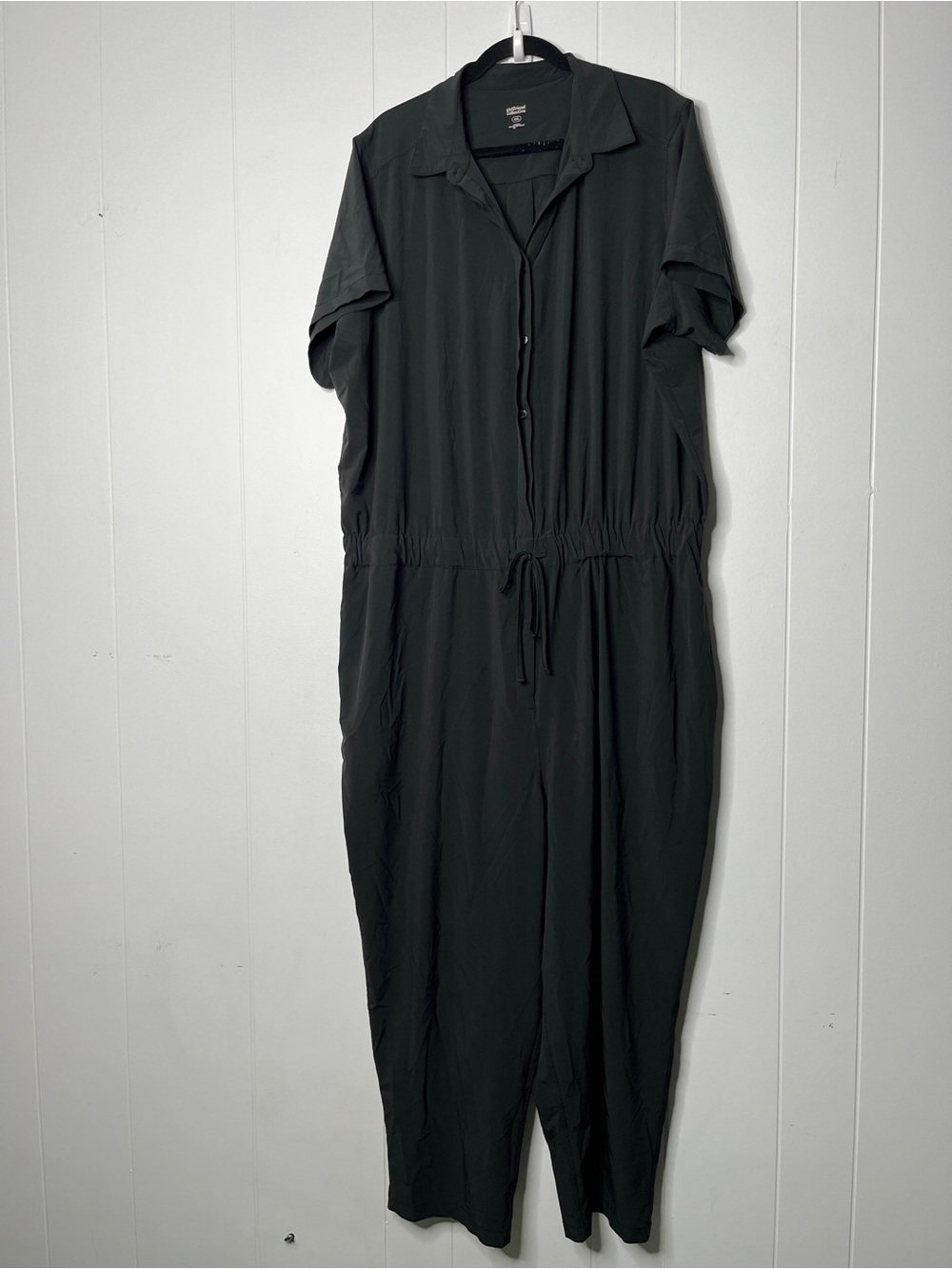Girlfriend Collective Black Women's Utility Jumpsuit Size 4XL Short Sleeve